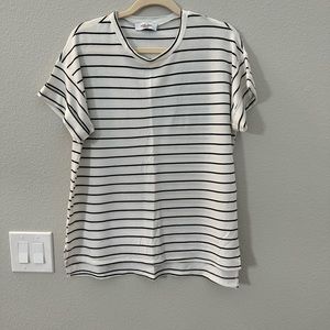Carly Jeans Los Angeles striped tee, size L, GUC